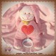 TEX SOS DOUDOU LAPIN ROSE AVEC COEUR MUSICAL