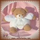 TAKINOU SOS DOUDOU OURS MARRON BOULE BLANC