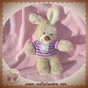 TEX SOS DOUDOU LAPIN BOUCLETTE BEIGE T SHIRT RAYE