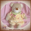 TEX SOS DOUDOU OURS BEIGE COMBINAISON JAUNE NUAGE