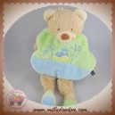 TEX DOUDOU OURS BEIGE PLAT JAMBES VERT BLEU TRACTEUR SOS