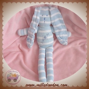 PETIT BATEAU SOS DOUDOU LAPIN RAYE BLEU CLAIR GIRAFE