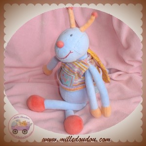 MOULIN ROTY SOS DOUDOU CRICKET POUPEE ZEPHIR BLEU 33 CM