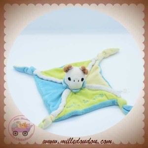 VULLI DOUDOU GIRAFE SOPHIE PLATE VERTE BLEU NOEUD SOS