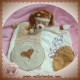 BABYNAT BABY NAT SOS DOUDOU OURS MARRON PLAT ECRU BEIGE