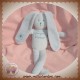 PETIT BATEAU SOS DOUDOU LAPIN BLEU VELOURS PINPIN D'AMOUR