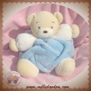 KALOO SOS DOUDOU OURS CREME BLANC BOULE PLUME BLEU