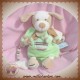 DOUDOU ET COMPAGNIE SOS COPAIN LE CHIEN ECRU BEIGE VERT MARIONNETTE