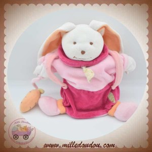 Doudou semi plat lapin DOUDOU ET COMPAGNIE Lapinou arlequin 23 cm 