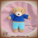 NOUNOURS DOUDOU OURS AMI DE T'CHOUPI BLEU BEIGE AJENA SOS