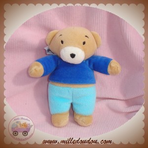 NOUNOURS SOS DOUDOU OURS AMI DE T'CHOUPI BLEU BEIGE AJENA