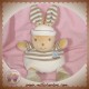 TAKINOU SOS DOUDOU LAPIN BEIGE BOULE ECRU POISSON BLEU 