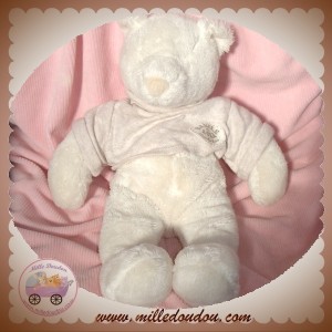 MOULIN ROTY SOS DOUDOU OURS BASILE ET LOLA BLANC ECRU PULL