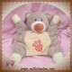 NATTOU SOS DOUDOU OURS BEIGE QUASI PLAT EMPREINTE ORANGE