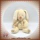 NICOTOY SOS DOUDOU LAPIN ECRU ECHARPE BOUT BEIGE 20 cm