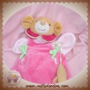 NOUNOURS DOUDOU SOURIS BEIGE MARIONNETTE ROSE ROBE BEBE SOS