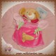 NOUNOURS DOUDOU SOURIS BEIGE MARIONNETTE ROSE ROBE BEBE SOS