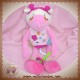 BAWI SOS DOUDOU VACHE MUSICAL ROSE FUSHIA FLEUR