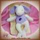 BABYNAT BABY NAT SOS DOUDOU LAPIN ECRU T-SHIRT VIOLET PRUNE