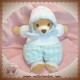 NOUNOURS SOS DOUDOU OURS BEIGE HABIT VICHY BLEU