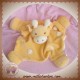 ALTHANS DOUDOU GIRAFE VACHE PLATE JAUNE ORANGE