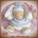 KALOO SOS DOUDOU PELUCHE LAPIN BEIGE BOULE ECRU PULL GRIS HIVER 