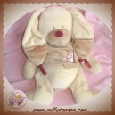 NICOTOY DOUDOU LAPIN ECRU BASTIEN VESTE BEIGE BORDEAUX 33 cm SOS