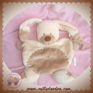 NICOTOY DOUDOU LAPIN ECRU PLAT BEIGE MARRON SOS