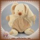 NICOTOY DOUDOU LAPIN ECRU PLAT BEIGE MARRON SOS