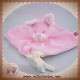 TEX SOS DOUDOU SOURIS LAPIN ROSE PLAT FLEUR TETINE