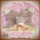 NATTOU SOS DOUDOU OURS BEIGE PLAT EMPREINTE ORANGE 