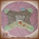 NATTOU SOS DOUDOU OURS BEIGE PLAT EMPREINTE ORANGE 