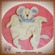 BAMBIA LIDL SOS DOUDOU SOURIS PLAT ECRU COLERETTE BLEU NOEUD