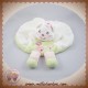 NICOTOY DOUDOU CHAT OURS PLAT OVAL BLANC VERT SOS