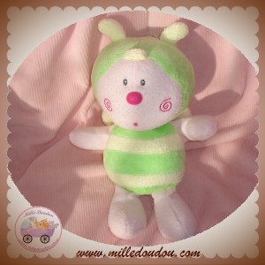 LUMINOU SOS DOUDOU PAPILLON VERT ROSE 22 CM