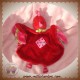 BLANCHET SOS DOUDOU POULE COQ PLAT ROUGE ROSE ON CHUCOTE