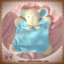 DIVERS SOS DOUDOU ELEPHANT ECRU PLAT BLEU ECHARPE