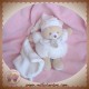 DOUDOU ET COMPAGNIE SOS OURS PAPOU POUF BLANC MOUCHOIR