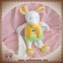 BABYNAT BABY NAT SOS DOUDOU SOURIS BLANCHE JAUNE VERT MOUCHOIR