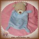 NICOTOY DOUDOU OURS BEIGE PLAT BLEU RAYE SOS