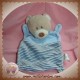 NICOTOY DOUDOU OURS BEIGE PLAT BLEU RAYE SOS