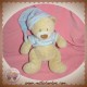 NICOTOY DOUDOU OURS ECRU PULL RAYE BLEU ETOILE LUNE BABY CLUB C&A