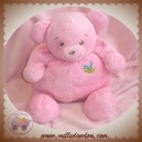 NOUNOURS SOS DOUDOU OURS BOULE ROSE ABEILLE PAPILLON 24 CM