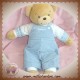 KALOO SOS DOUDOU OURS BEIGE SALOPETTE BLEU 