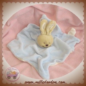 BENGY SOS DOUDOU LAPIN PLAT BLEU ECRU