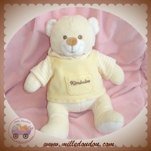 KIMBALOO SOS DOUDOU OURS ECRU JAUNE SWEAT PULL