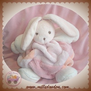 KALOO SOS DOUDOU LAPIN PLUME ROSE ECRU PATCHWORK LILIROSE