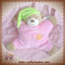 NATTOU SOS DOUDOU OURS BEIGE CORPS ROSE PAPILLON HOCHET