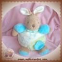 TOODO SOS DOUDOU LAPIN MARRON BOULE BLANC BLEU BATEAU ANCRE 18 cm