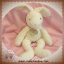 DOUDOU ET COMPAGNIE SOS PELUCHE LAPIN BLANC ECRU BILLES ETIQUETTE FESSE